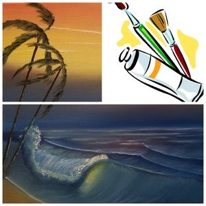 🌅 SEASCAPE OIL ON CANVAS - 16 x 20 🌅